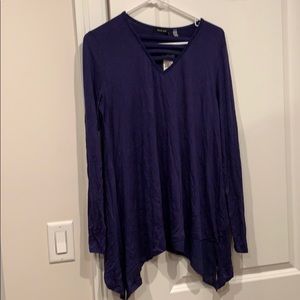 Navy blue long sleeve top